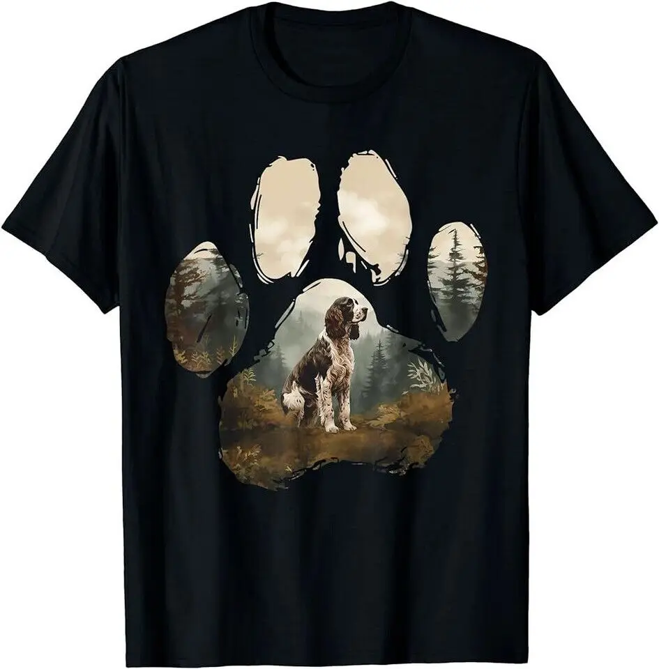 English Springer Spaniel Mountain Paw Design Dog Mom Dad -Shirt