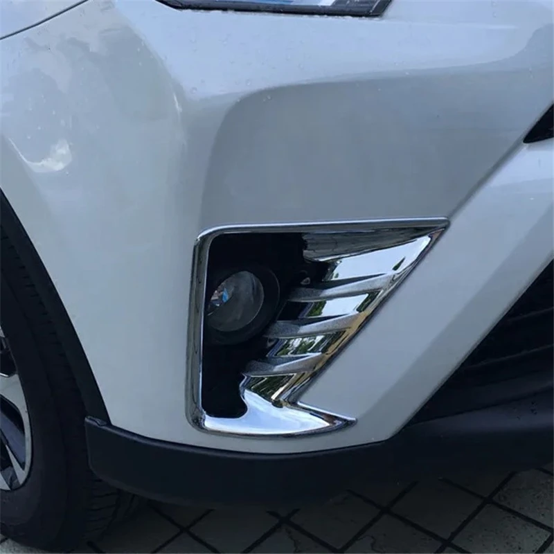 

WELKINRY For Toyota RAV 4 IV XA40 4th Generation 2016-2019 ABS Chrome Car Head Front Fog Lamp Light Trim