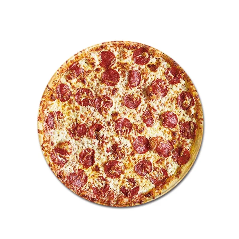 Funny Pizza Circular Carpet Living Room Rug Bedroom Decoration Anti Slip Mat Home Decoration Birthday Gift