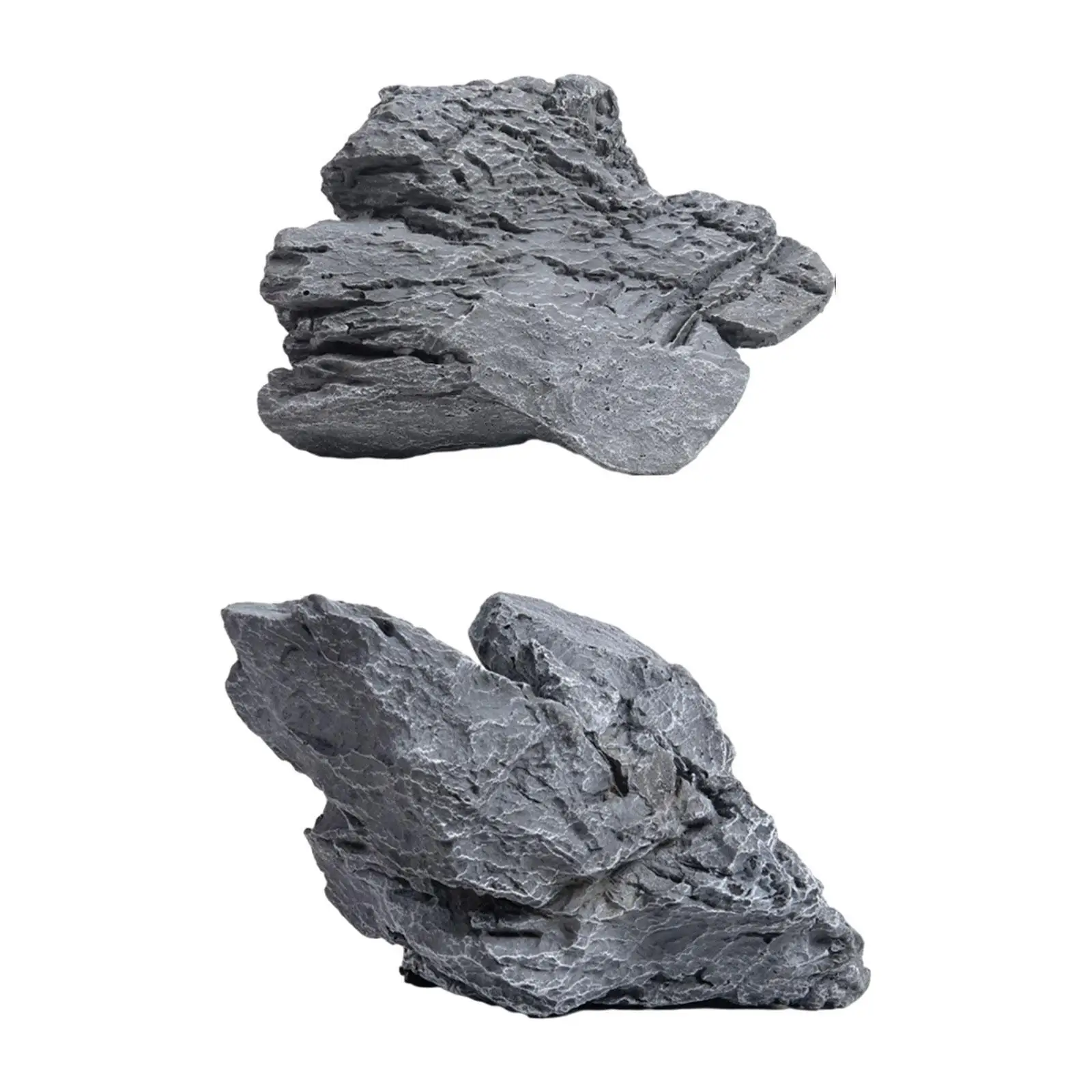 Fake Rock Sandstone Gray Sturdy Decorative Landscape Rock Artificial Rock for Stations Garden Community Courtyard Indoor Yard