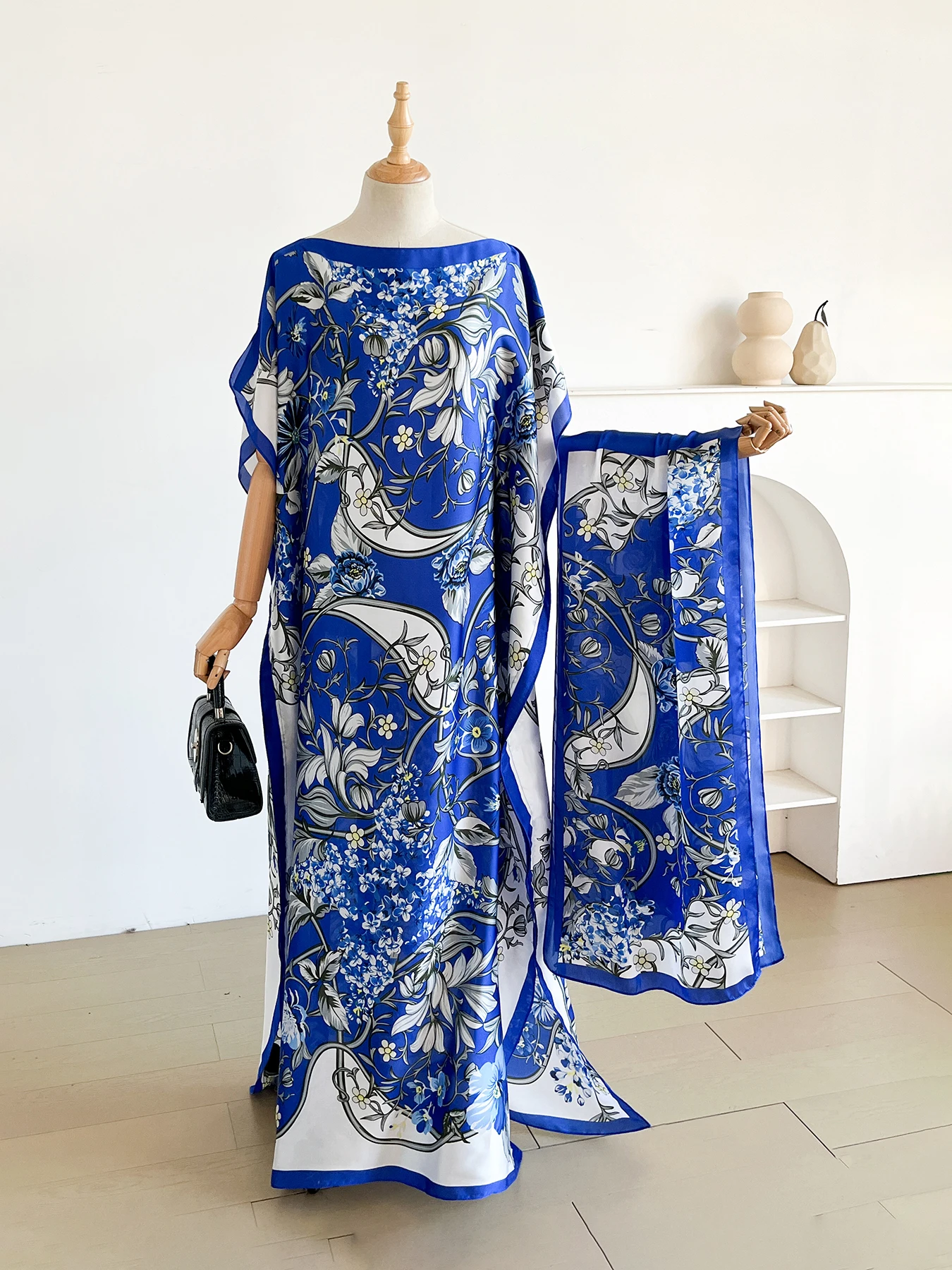 African Dresses For Women Full Printed Muslim Hijab Kaftan Middle East Traditional Ramadan Summer Abaya Clothing Shawl Scraf view 5