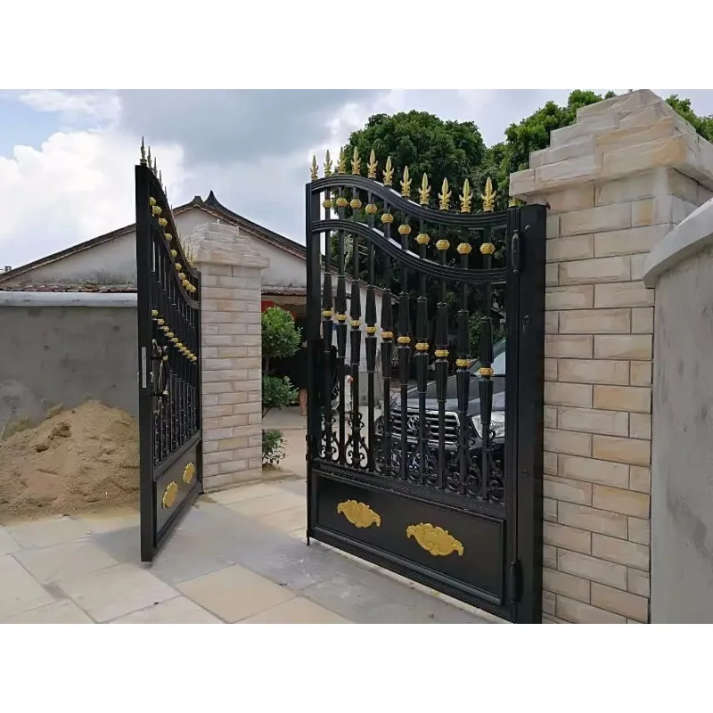 أسعار بوابة الألومنيوم ذات التصميم الحديث، بيت القرية، بوابة متأرجحة #4