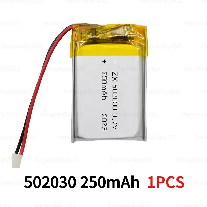 502030 Akku 3,7V Lipo 250mAh Polymer Wiederaufladbare Li-Ionen-Batterien Ph2.0mm für Bluetooth-Kopfhörer Ladecase Kabellose Maus 7
