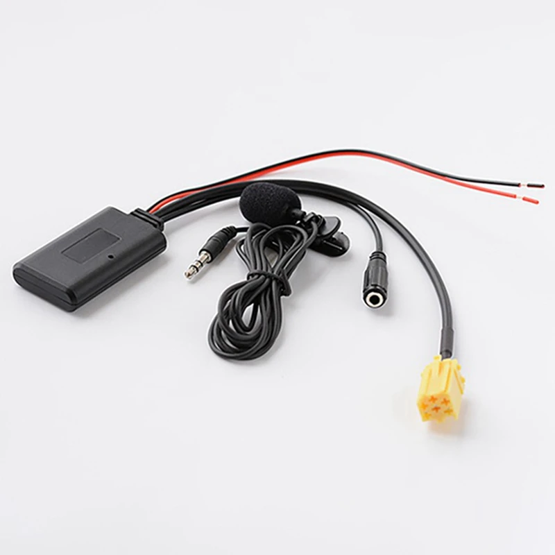 Adattatore Audio per auto autoradio 6pin Mini ISO AUX In cavo microfono per Fiat Bravo Panda Punto