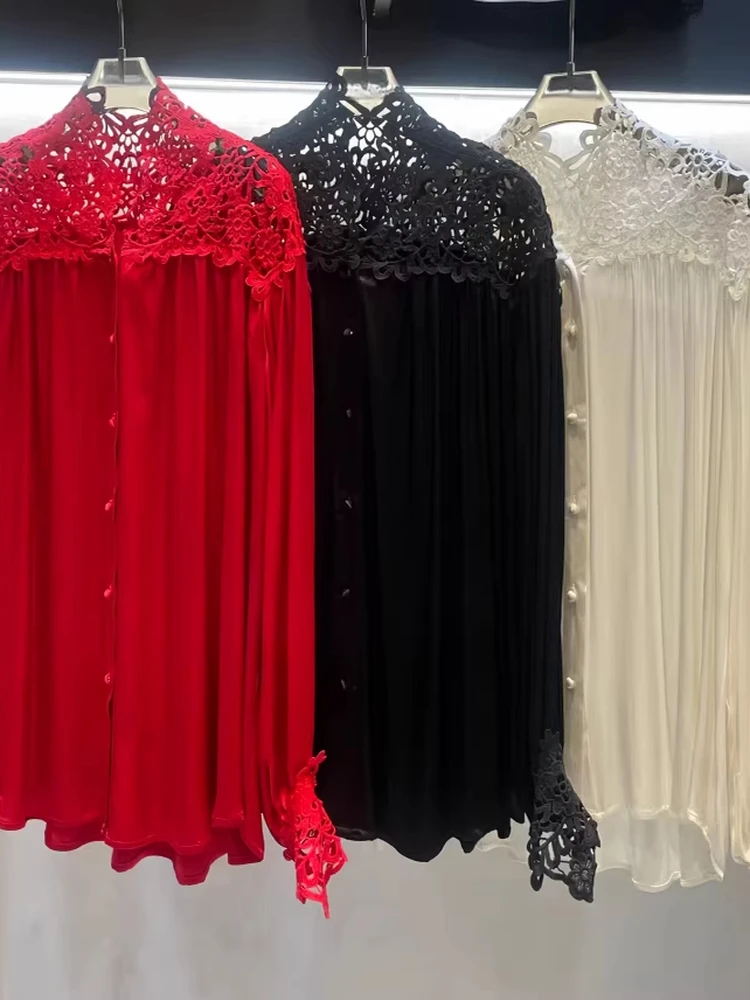 

Весна 2026: Женская свободная рубашка с длинным рукавом в корейском стиле для повседневной носки, удобная и дышащая (отдельный товар)