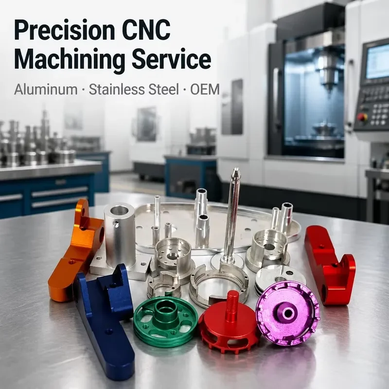 Custom CNC Machining Services Aluminum Stainless Steel Precision Parts Industrial OEM Manufacturing