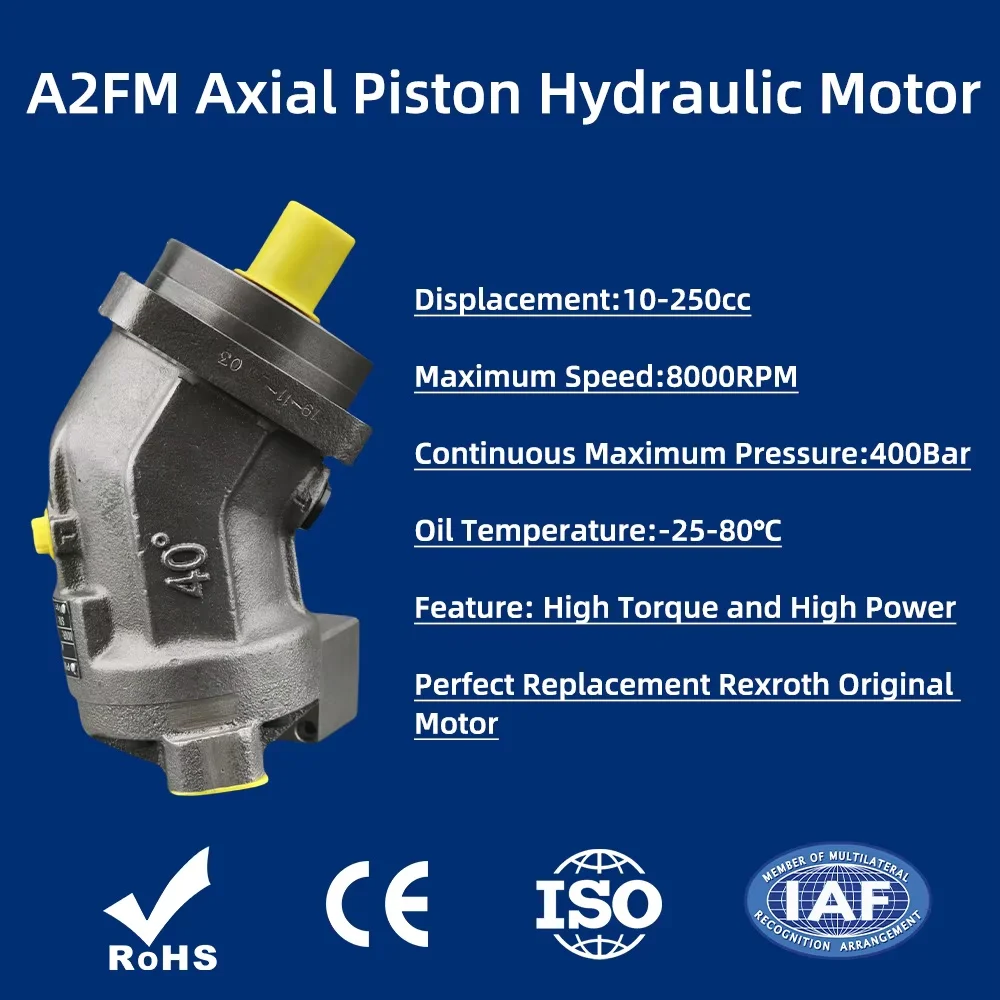Nuevos motores hidráulicos de pistón axial A2FM A2FM32/61W-VAB010 A2FM180/61W-VBB010D-Motores de pistón de alto rendimiento