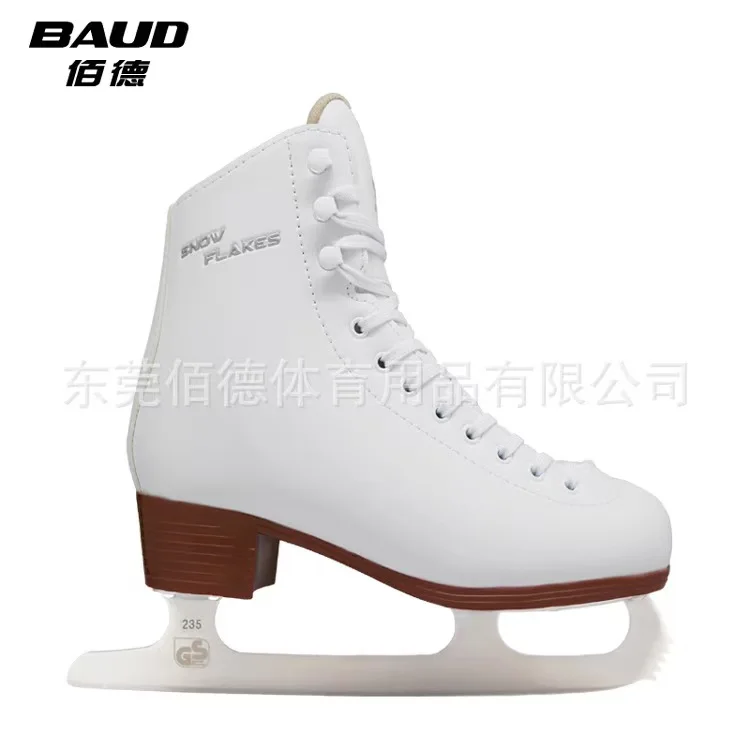 

Snowflakes Winter Professional Ice Skating Shoes with Blade, Thicken Warm Safety, Waterproof Beginners Figure Skate