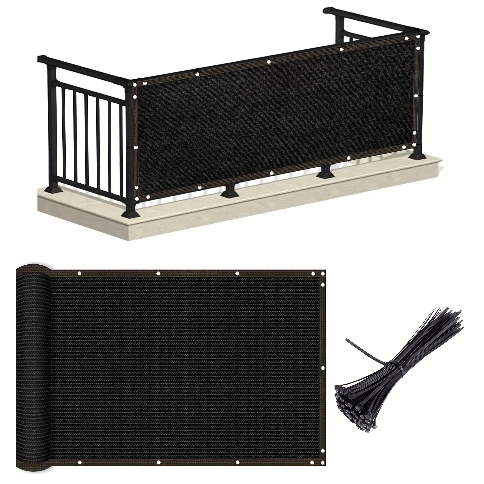 Privacy Fence Screen - 70%-80% Light-blocking Wind and Dustproof Mesh for Outdoor Patios, Balconies and Pool Decks