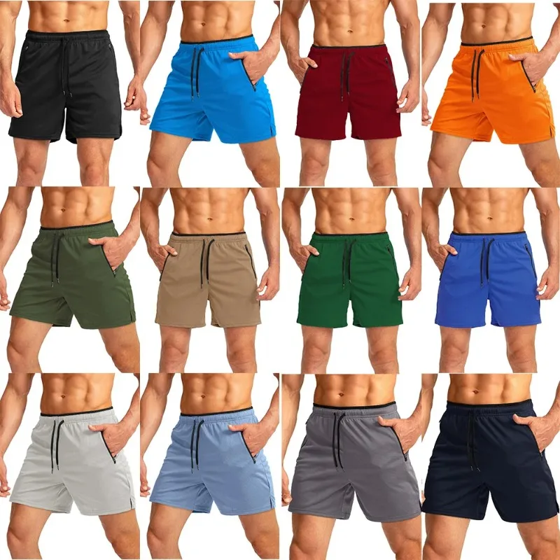Back to School Summer Men New Fashion Thin Loose Breathable Shorts Casual Outdoor Sports Beach Pants Comfortable Five Pants