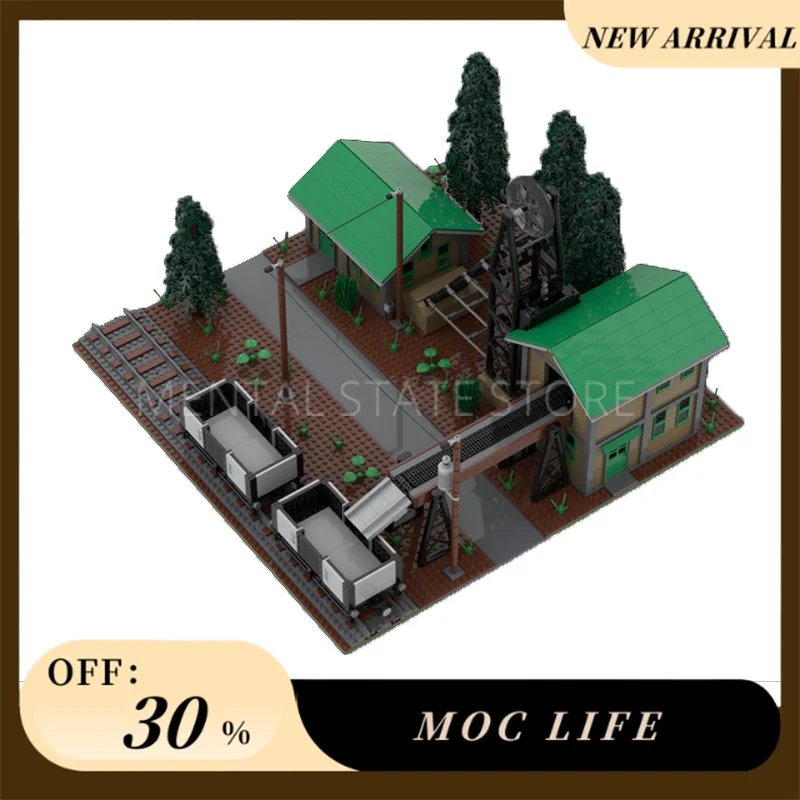 [2631PCS]  Customized MOC Coal mine Creative Building Blocks Set STEM Educational Toys DIY Construction Model Kit Birthday Gifts