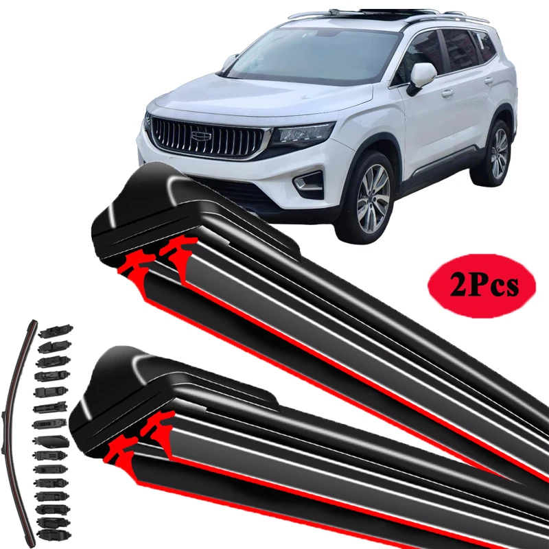 For Geely Azkarra Atlas Pro Tugella Okavango ICON SUV 2020 2021 2022 2023 Car Winter Brushes Double Rubber Wiper Blades Window