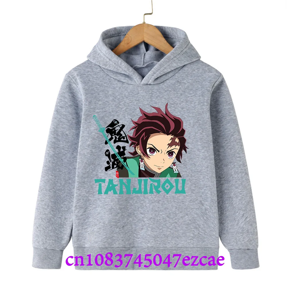 Demon Slayer Spring And Autumn Children Boys And Girls With Hoodie Sweater Top Cartoon Printing Children's Sportswear Coat Baby