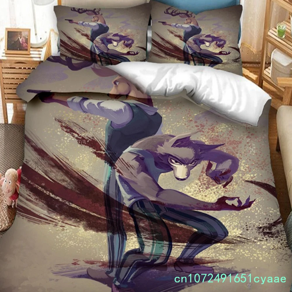 Anime BEASTARS 3D Print Bedding Set Duvet Covers Pillowcases 2/3 Piece Comforter Bedding Sets Bedclothes Bed Linen Home Textiles