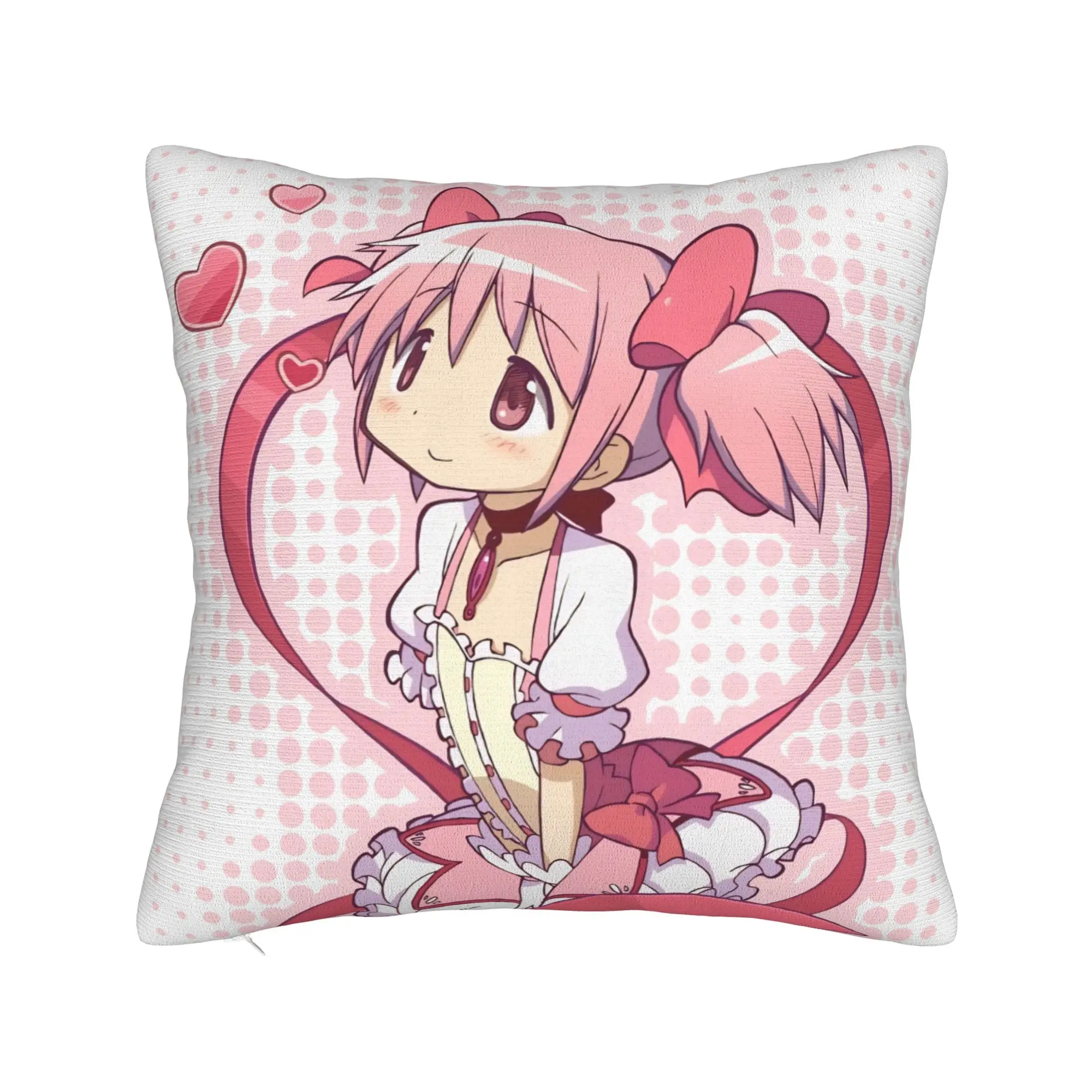 PMMM Madomagi Madoka Kaname Pillowcases  Morden Pillow Case For Couch Sofa Bedroom Comfy Pillow Cover