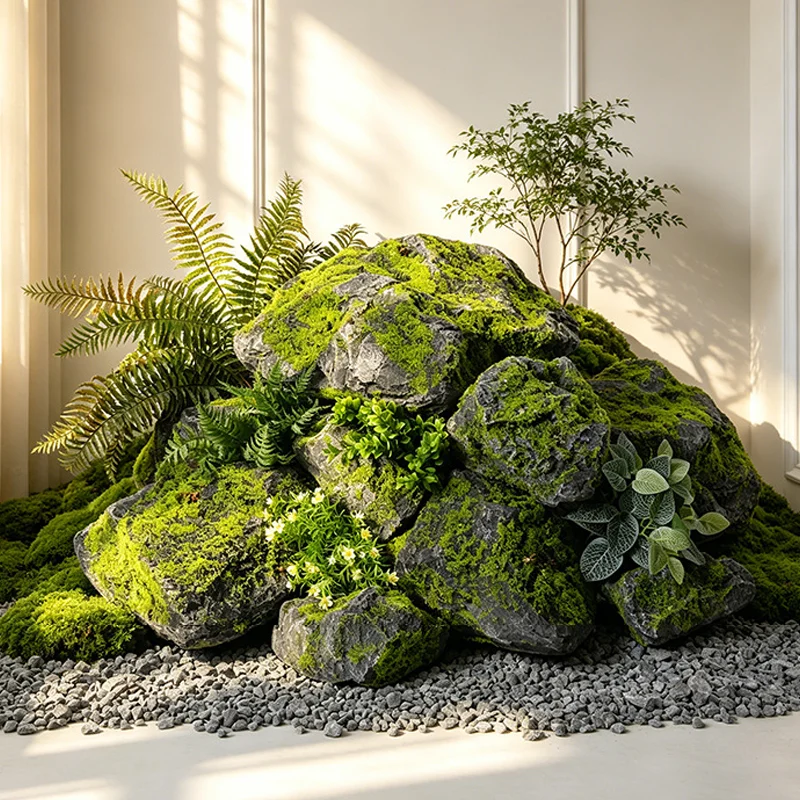 Lightweight PU Simulated Gypsum Artificial Stone Moss Stone for Building Decoration Landscape Garden Modeling