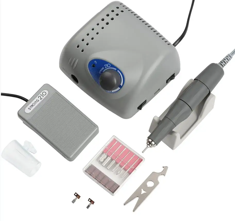 Taladro eléctrico para manicura y pedicura, 50000RPM, 65W, 210 PRO, 105LN, 2,35mm, nuevo