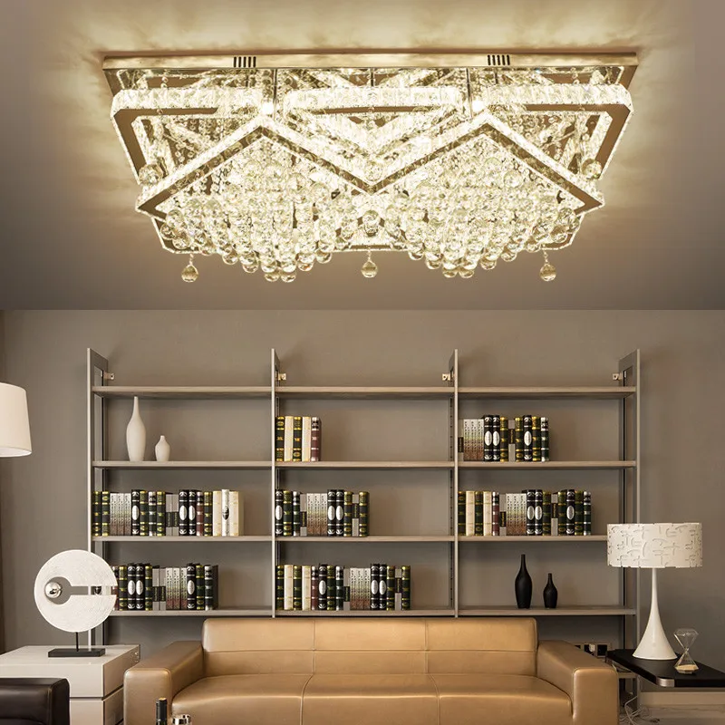 Modern Led Crystal Ceiling Light Luxury Ceiling Lamp For Living Room Bedroom Dining Room Kitchen