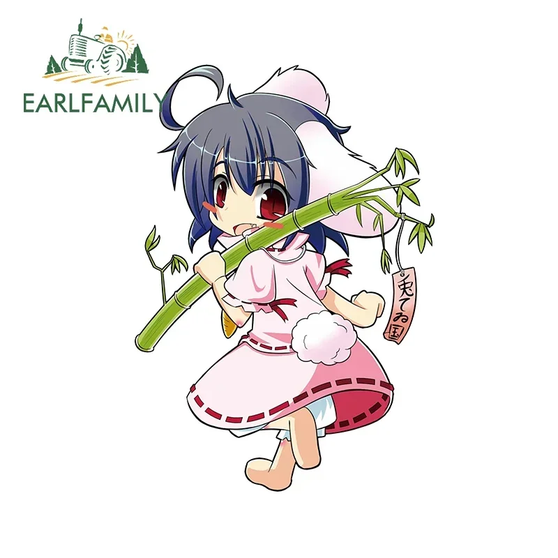 EARLFAMILY 13 см x 9,2 см для Tewi Inaba, автомобильные наклейки, аниме-наклейки, виниловая пленка для автомобиля, кемперван, сноуборд, забавное украшение на заказ