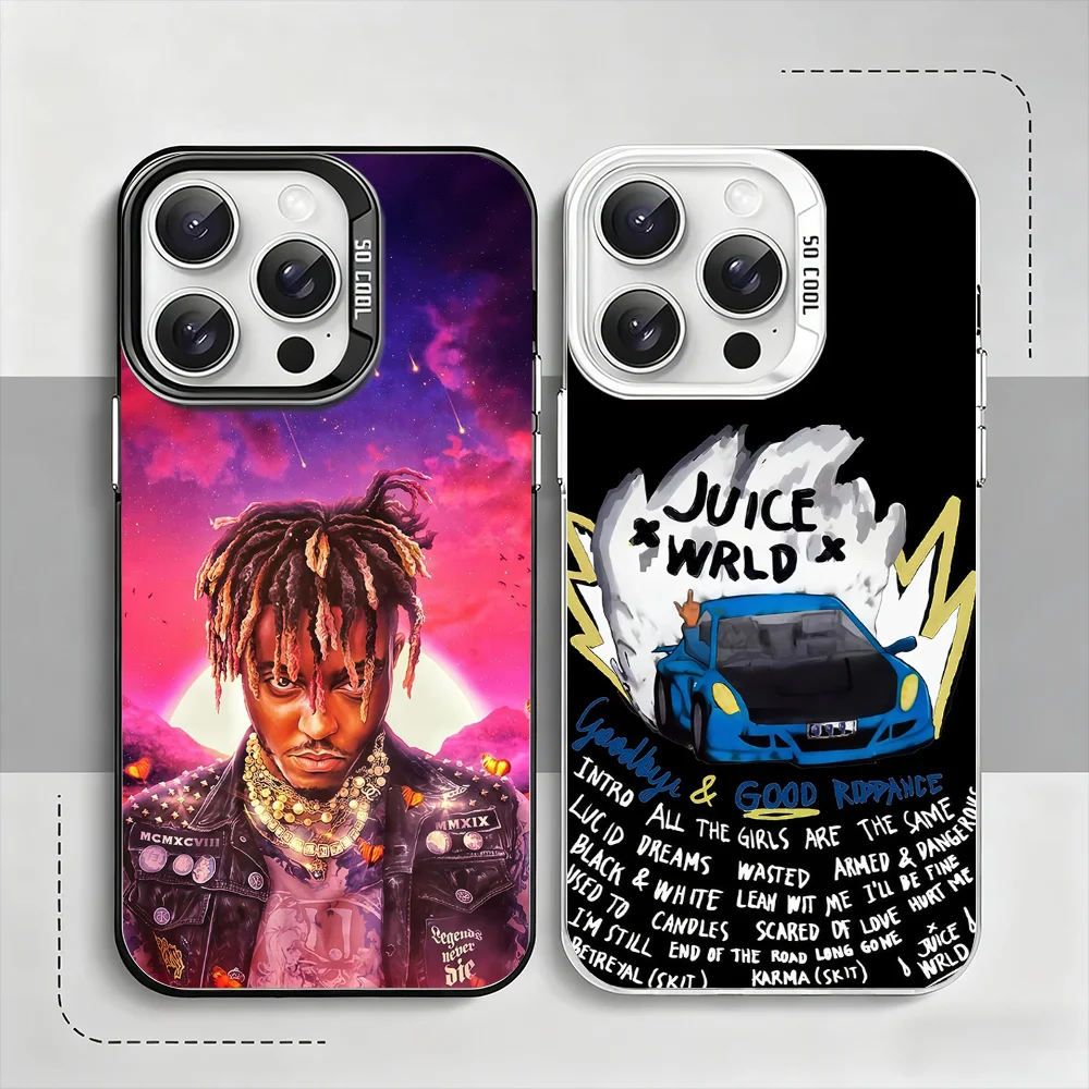 Funda para Teléfono del Rapero Estadounidense J-Juice W-Wrld para iPhone 12 11 13 14 15 16 17 Max Pro Plus Mini, Protectora, con Diseño IMD a Color