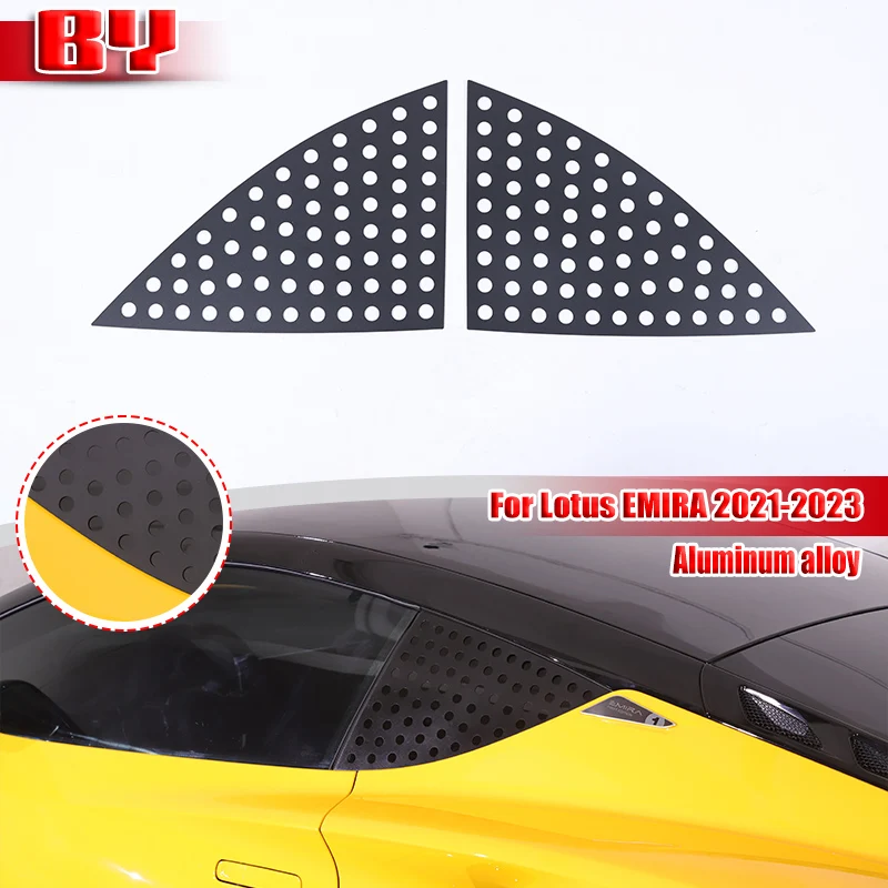 For Lotus EMIRA 2021-2023 Rear Triangle Window Honeycomb Decorative Panel Sticker Aluminum Exterior Accessories 2 Pcs