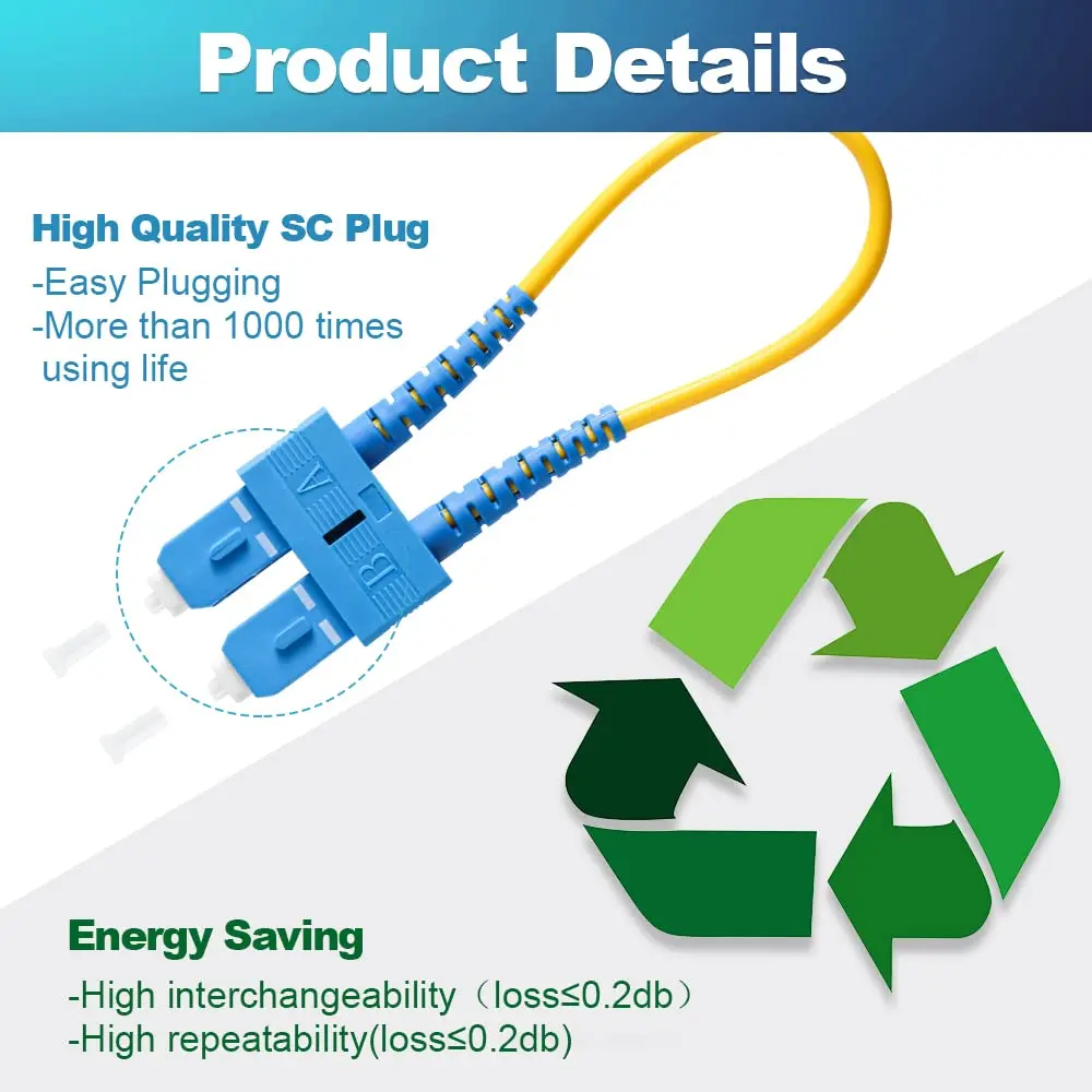 Imagem -06 - Único Modo Loopback Plug Tester Sc-upc Fibra Óptica Duplex Cabo Adaptador 125