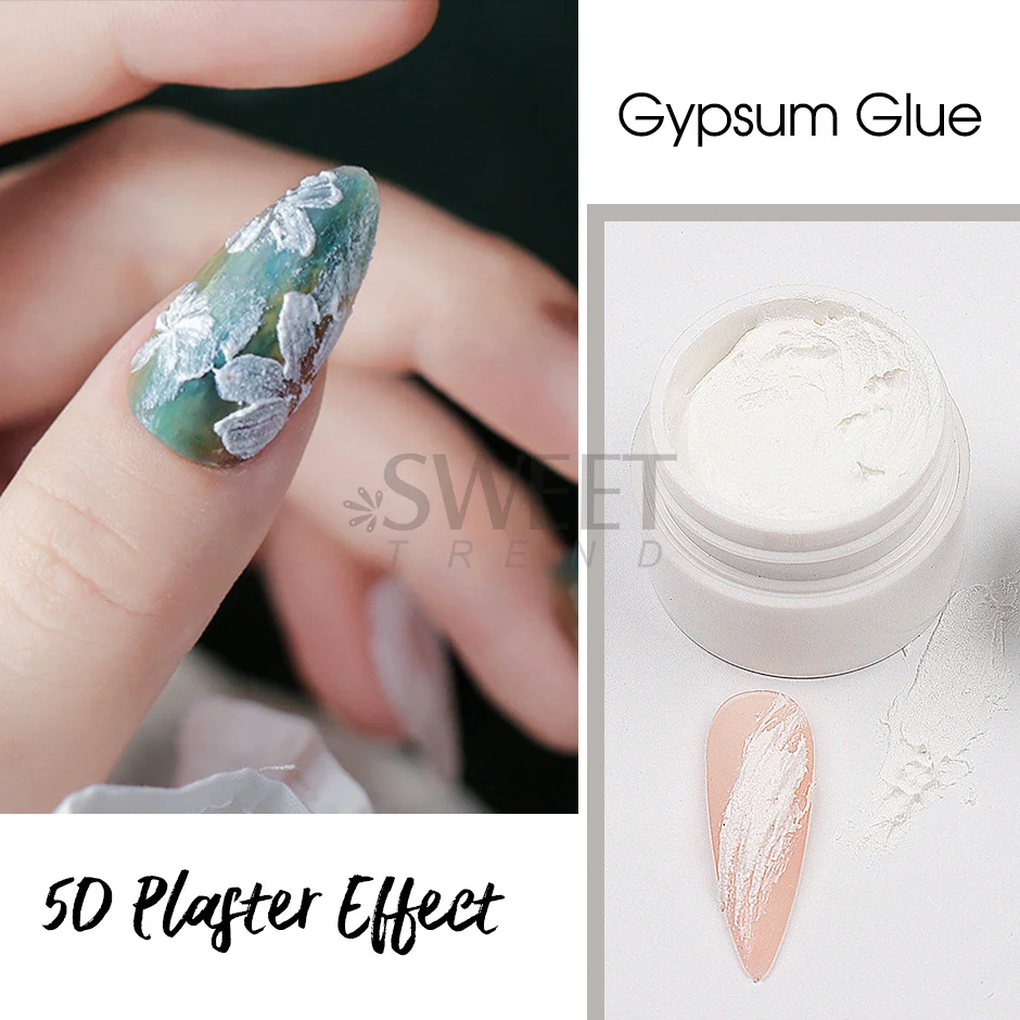 5ml 5D Acryl Geprägte Zeichnung Gips Gel Nail art Sand Texure Matte Wirkung 12 Farben DIY Gips Kleber Keine benötigen Top Mantel SAS44