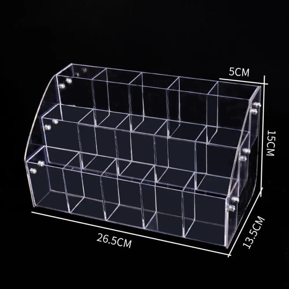 2/3/4/5 Layer Mark Pen Holder Transparent Large Capacity Stationery Display Shelf Space-Saving Pen Tray Pencil Organizer