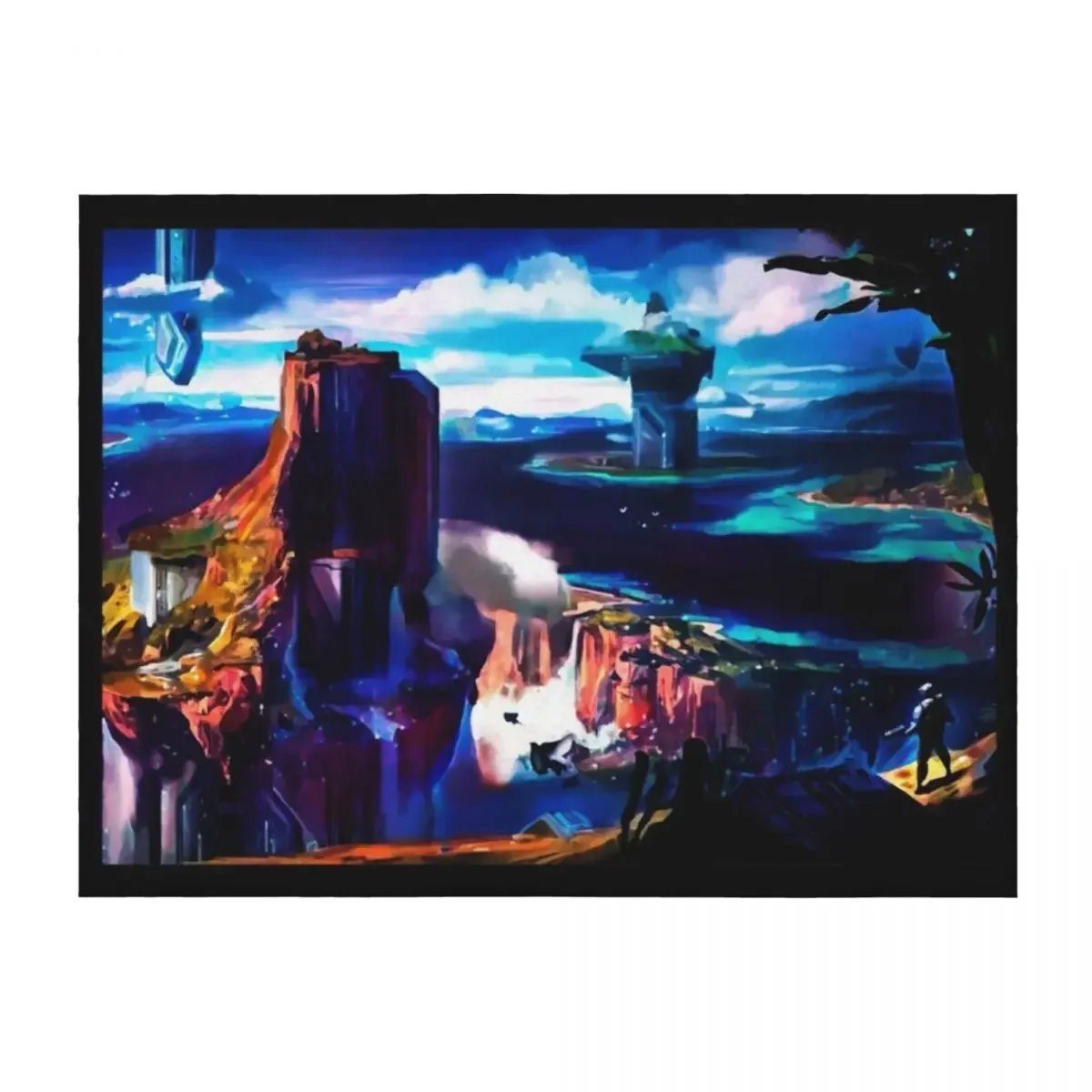 

Halo World Throw Blanket wednesday blankets and throws Single decorative Blankets