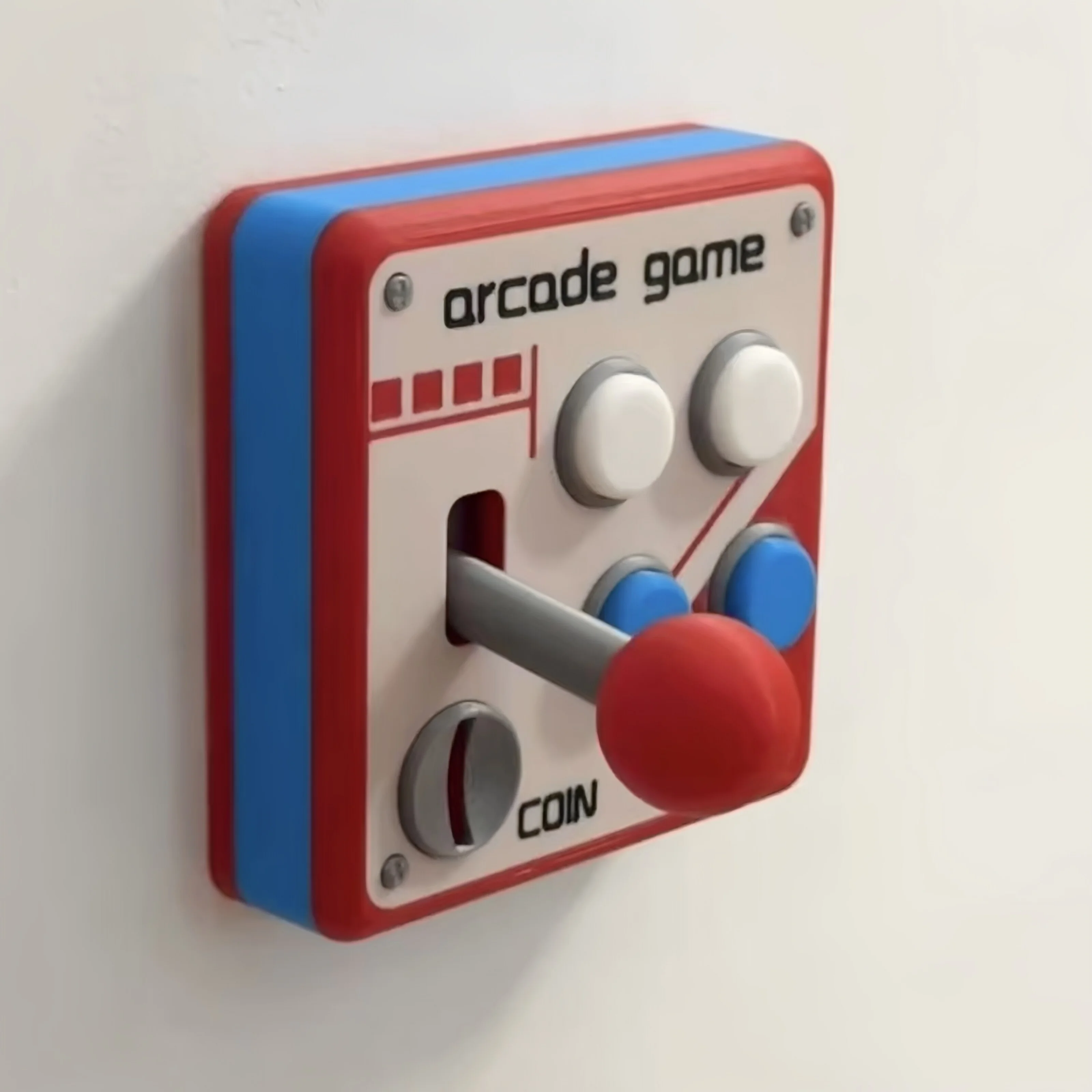 Décoration de panneau de commande rétro pour borne d'arcade, modèle créatif de joystick imprimé en 3D, haute valeur esthétique, gadget de recouvrement pour salon
