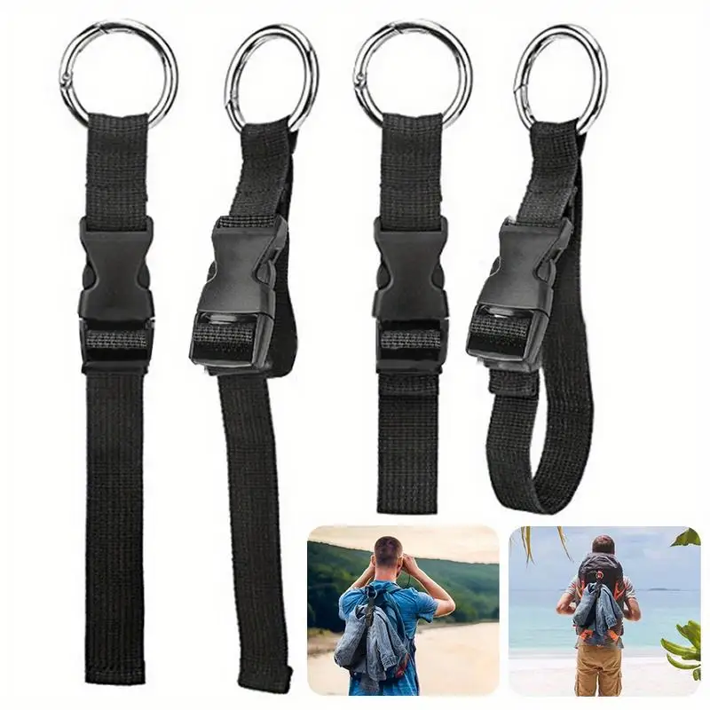 

2Pcs Travel Luggage Fixed Strap with Release Buckle Portable Anti-Theft Backpack External Holder Tool Belt Jacket