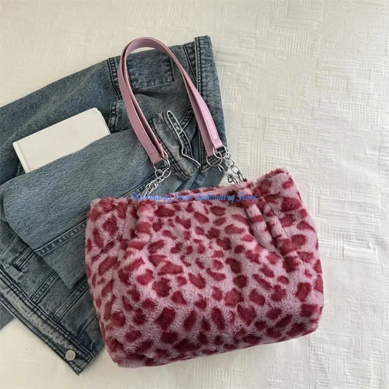 

573B Spacious Leopard Print Shoulder Bag With Practical Strap For Everyday Essential