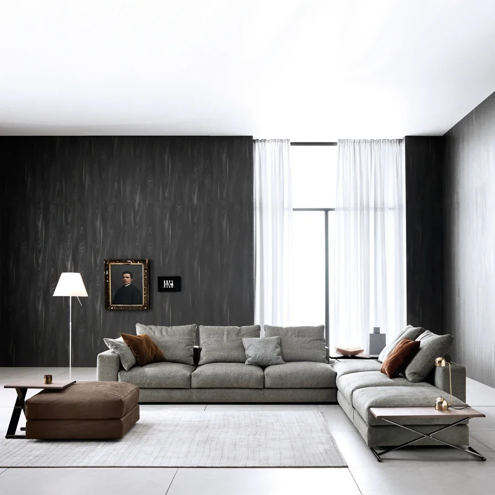 

#Nordic designers light luxury villas fabric living room sofa high-end customized leisure hotel sofa combinations