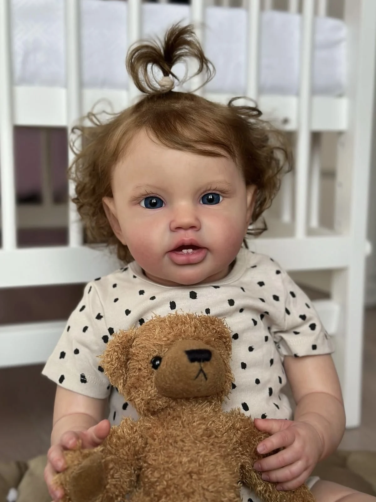 Cokela 60CM Reborn Toddler Popular Cute Girl Doll with hand-Root hair Soft Cuddle Body High Quality Doll TOYS