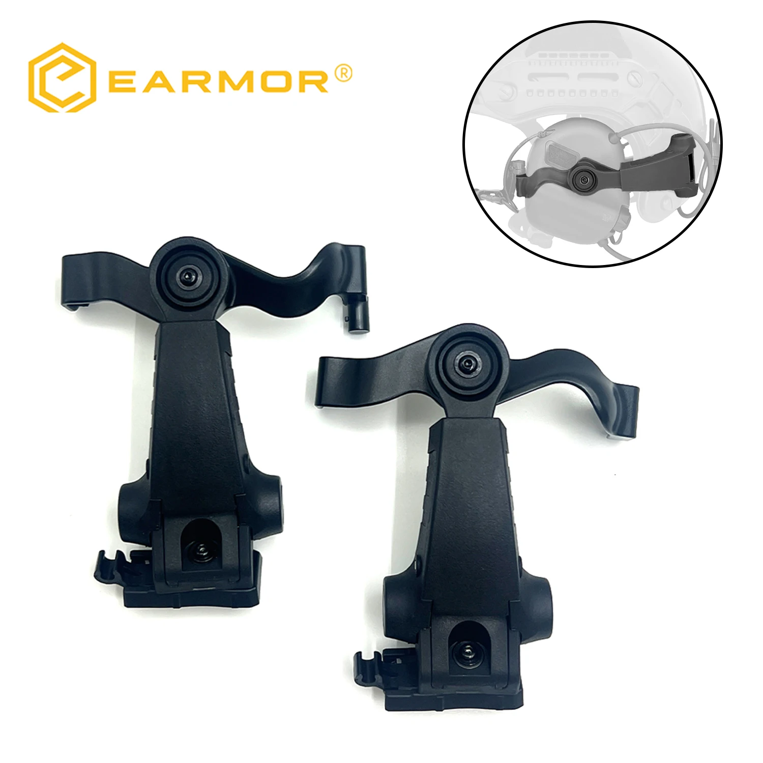 M16A Tactical Headset Accessories Bracket Kit Multi-angle Rotation Helmet Rail Adapter for M32/M31/M32H/M31H Headset