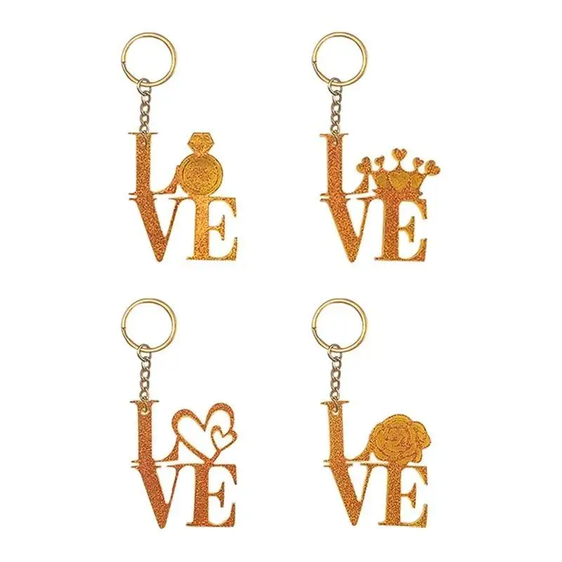 A52E Liebe Schlüsselanhänger Gussform Valentinstag Anhänger Epoxidharz Anhänger Schmuck – Detail 5