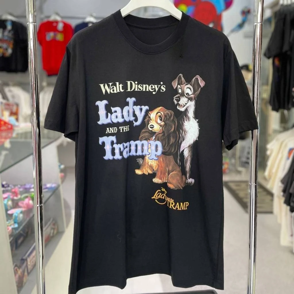 

Lady and The Tramp Boy Girl Kids Summer T-Shirt Family Parent-Child Clothing Casual Comfortable Vintage Short Sleeve Men Women