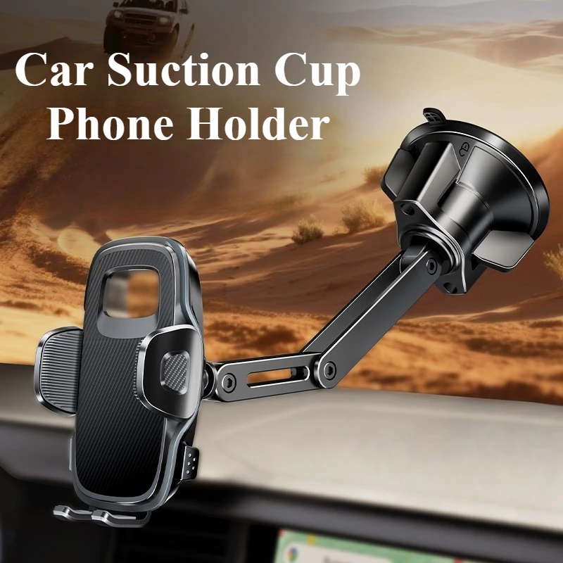 

Hipacool Car Vacuum Suction Cup Phone Holder for 4.7-6.9" Long Arm Angle Adjustable Phone Holder Stand for Dashboard Windshield
