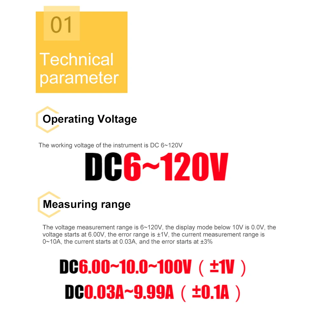 DC0-100V 10A LED Digitale Voltmeter Ampèremeter Auto Moto Spanning Stroom Meter Volt Detector Tester Monitor Panel ﻿