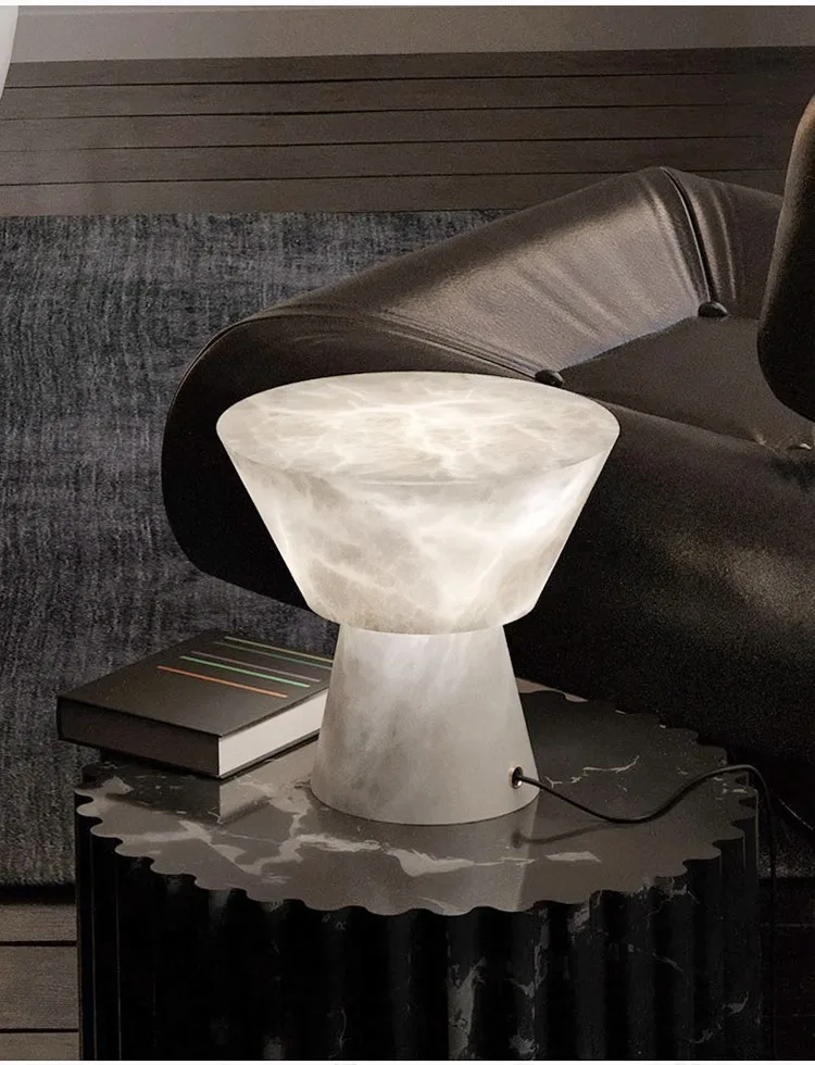 2025 Marble Element Table Lamp Desk Light Indoor Lightings Light Fixture Home Decoration For Bedroom Dressing Table Study - Image 3