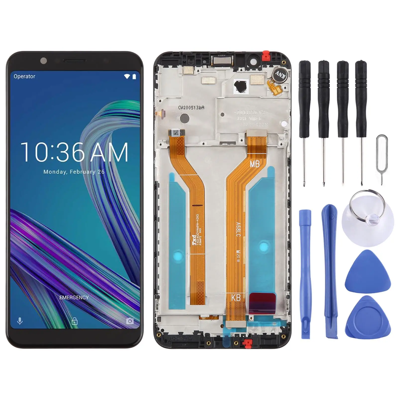 For Asus ZenFone Max Pro M1 ZB601KL ZB602KL Original LCD Screen Digitizer Full Assembly with Frame (Black)