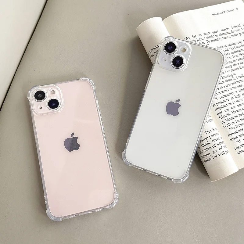 Soft Shockproof Transparent Phone Case For iPhone 16 15 14 13 12 11 Pro Max 7 8 Plus XS X XR Mini SE 3 Clear Bumper Back Cover