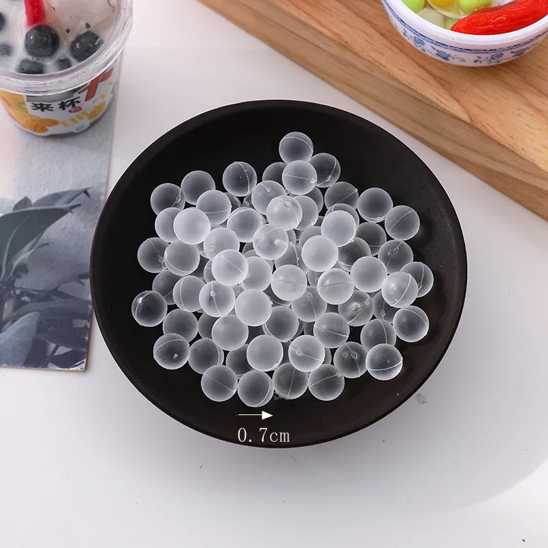 Simulatie tapiocasiroop kaviaar Jelly bean Schattige Mini Suiker Snoepjes Voedsel DIY Sieraden Maken Haarstrikken Accessoires 100st/lot