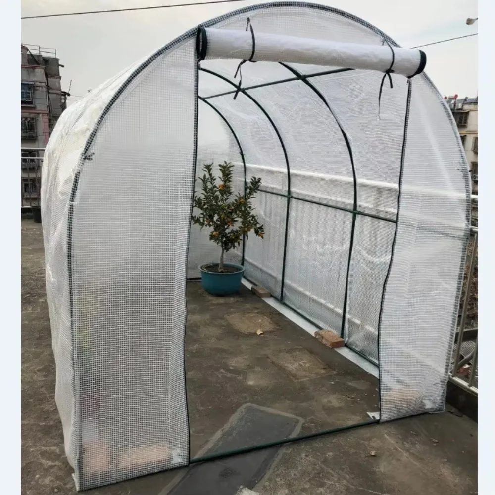 Green Rainproof Greenhouse Easily Assembled Nature Wood Shed