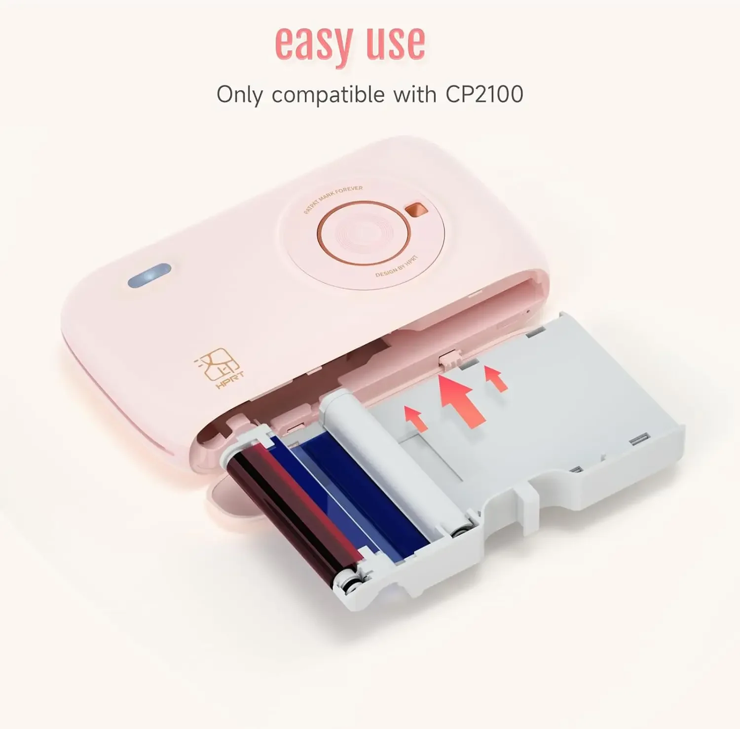 HPRT CP2100 Mini Photo Printer 20sheets Photo Paper 2x3'' 53x86mm