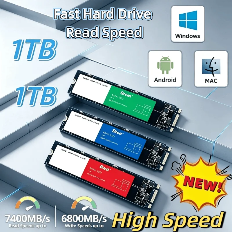 

2026 New M.2 NVMe 1TB Internal SSD High Speed Solid State Drive Hard Disk for Desktop Laptop PC Computer Upgrade Fast
