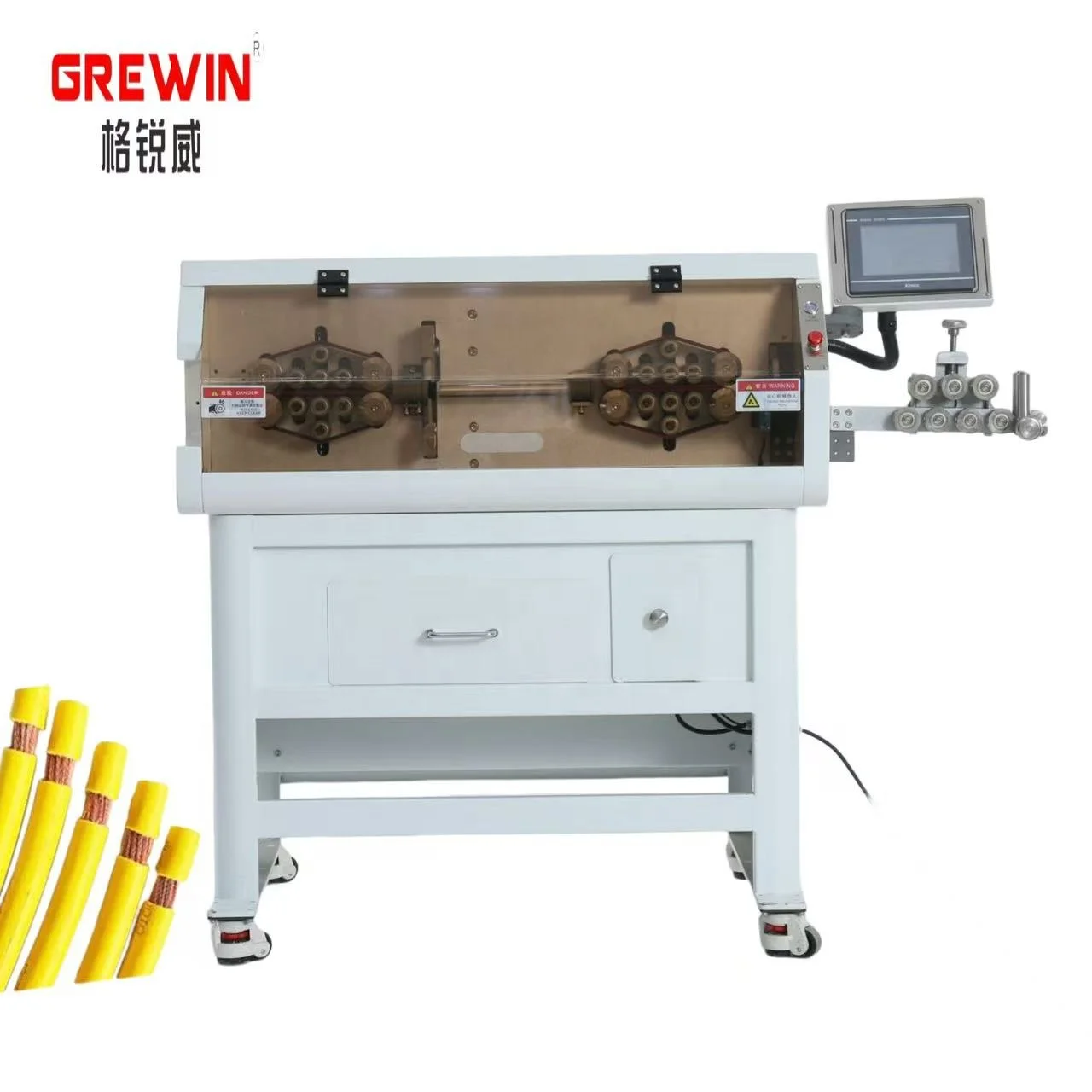 HMI Display 120sqmm Automatic Wire Cutting and Stripping Machine Cable Wire Cutter Stripper GVB-01A