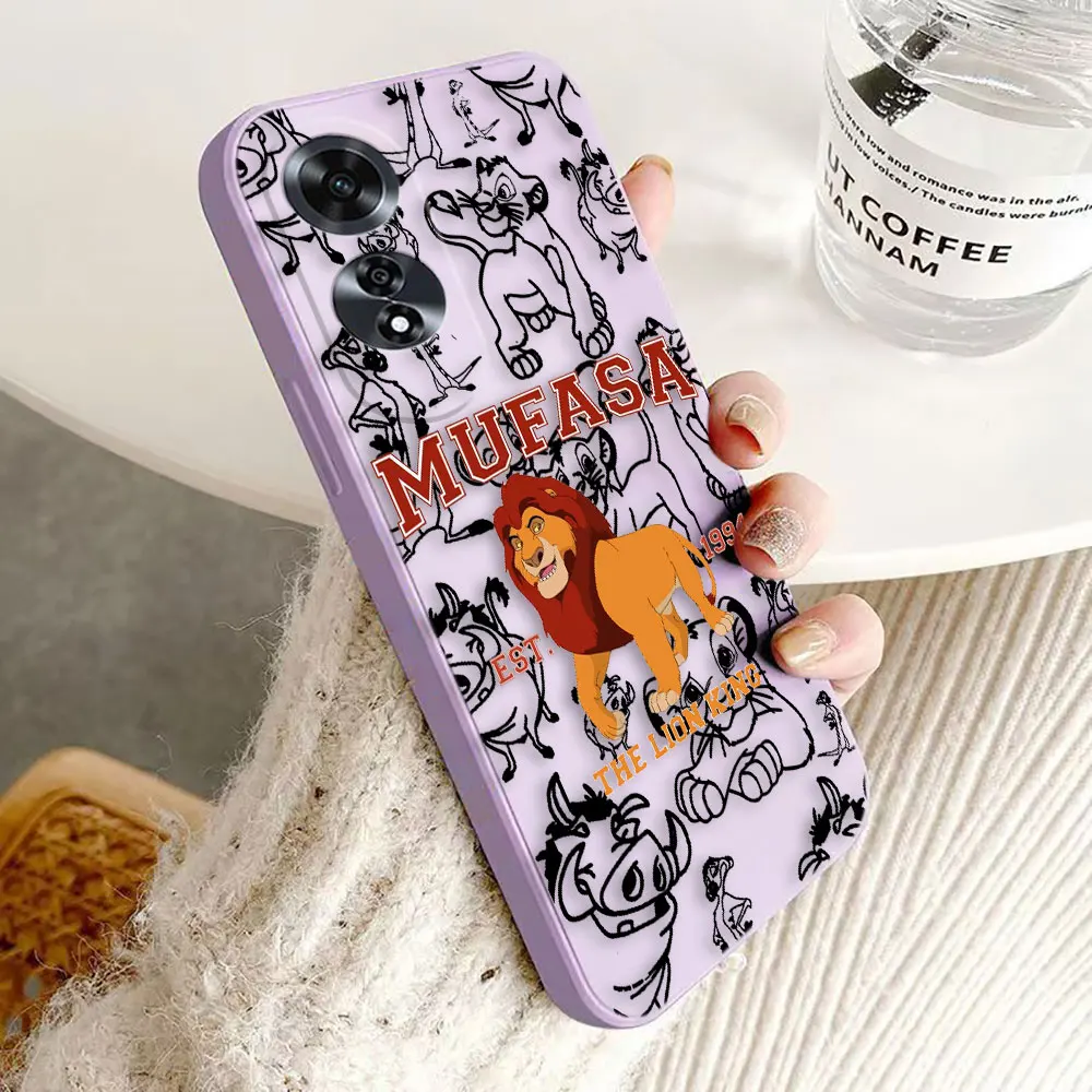 The Lion K-King HAKUNA MATATA Phone Case For OPPO A9 A15 A17 A31 A38 A53 A53S A32 A54 A57 A60 A74 A78 A91 A92 A93 A94 A98 Case