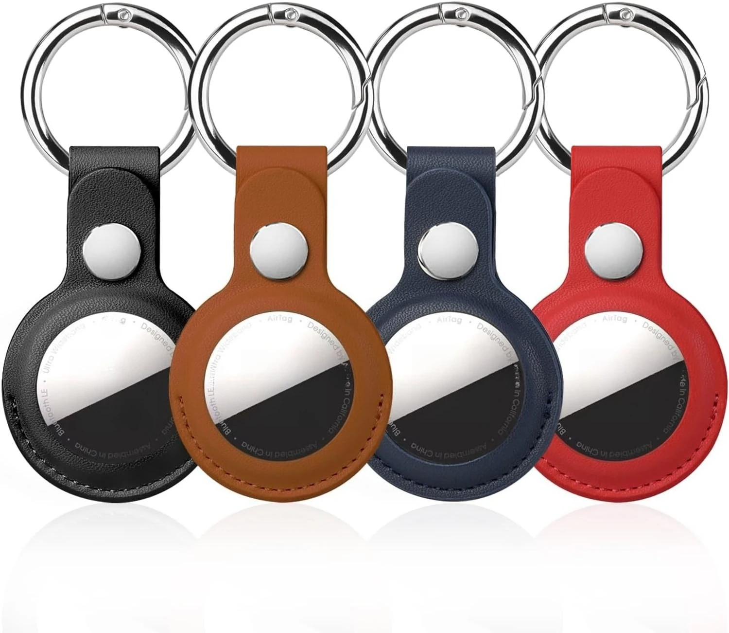 PU Leather Case for Apple Airtag Protective Case Cover for Apple Locator Tracker Anti Lost Device Keychain Tracker Accessories