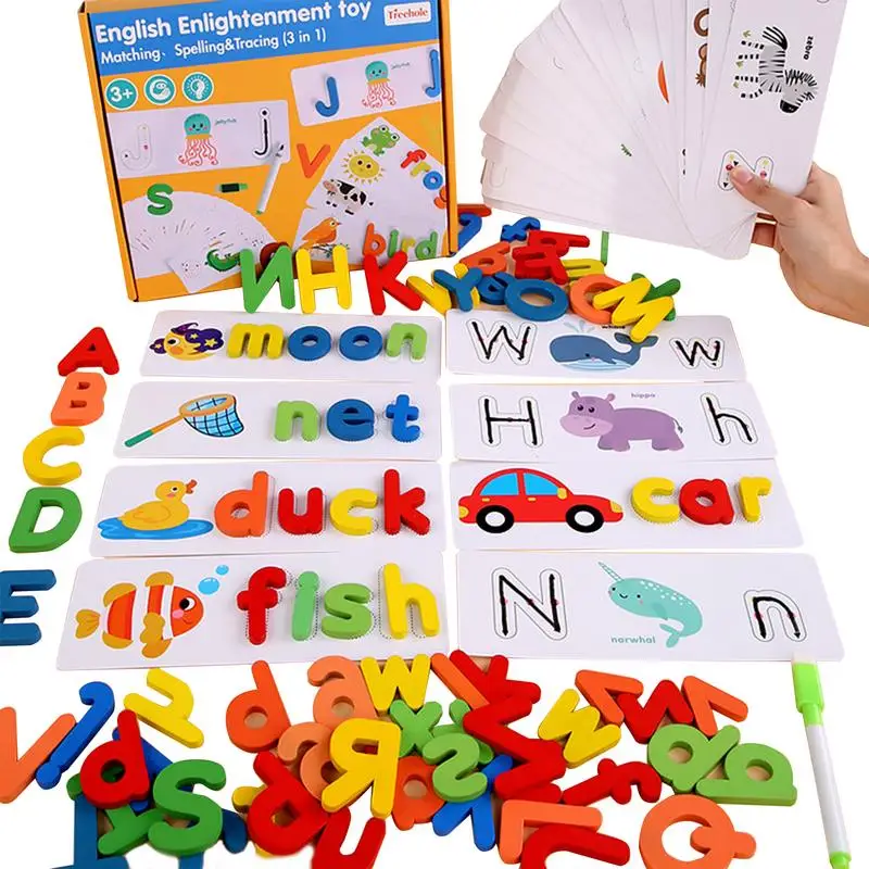 Alphabet Spelling Toy Preschool Abc Learning With 26 Uppercase Letters And 26 Lowercase Letters Preschool Kindergarten Learning